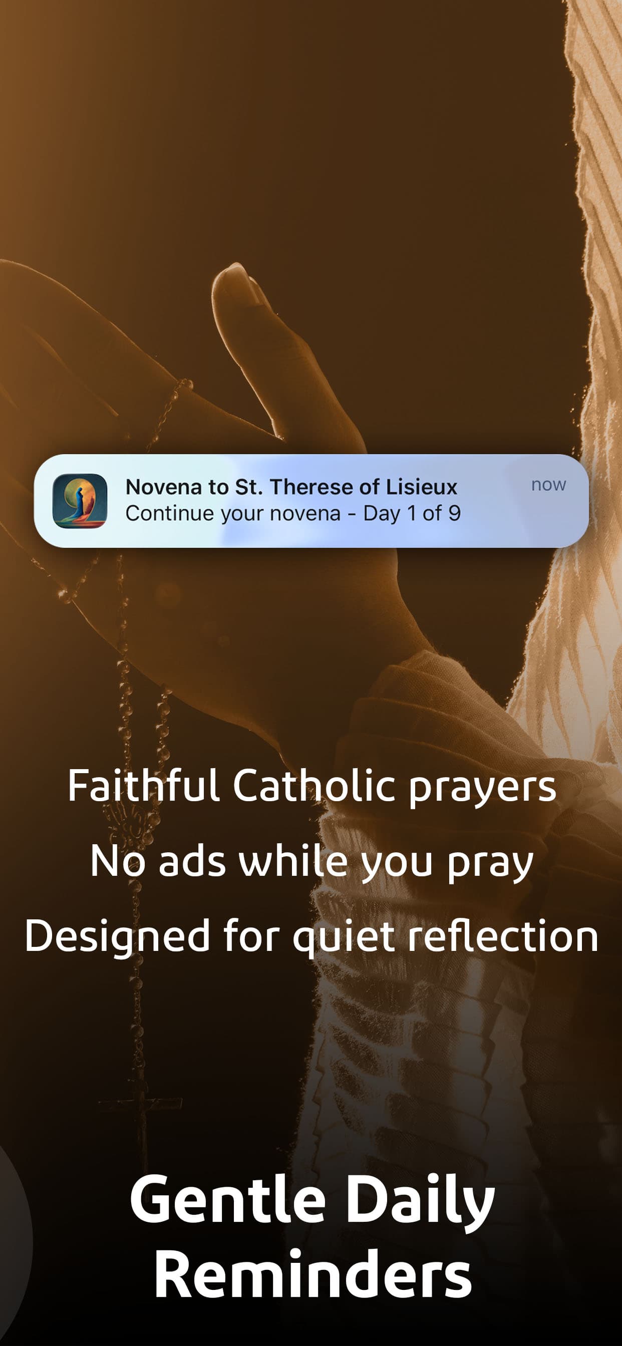 Novenas daily reminder and focused prayer experience