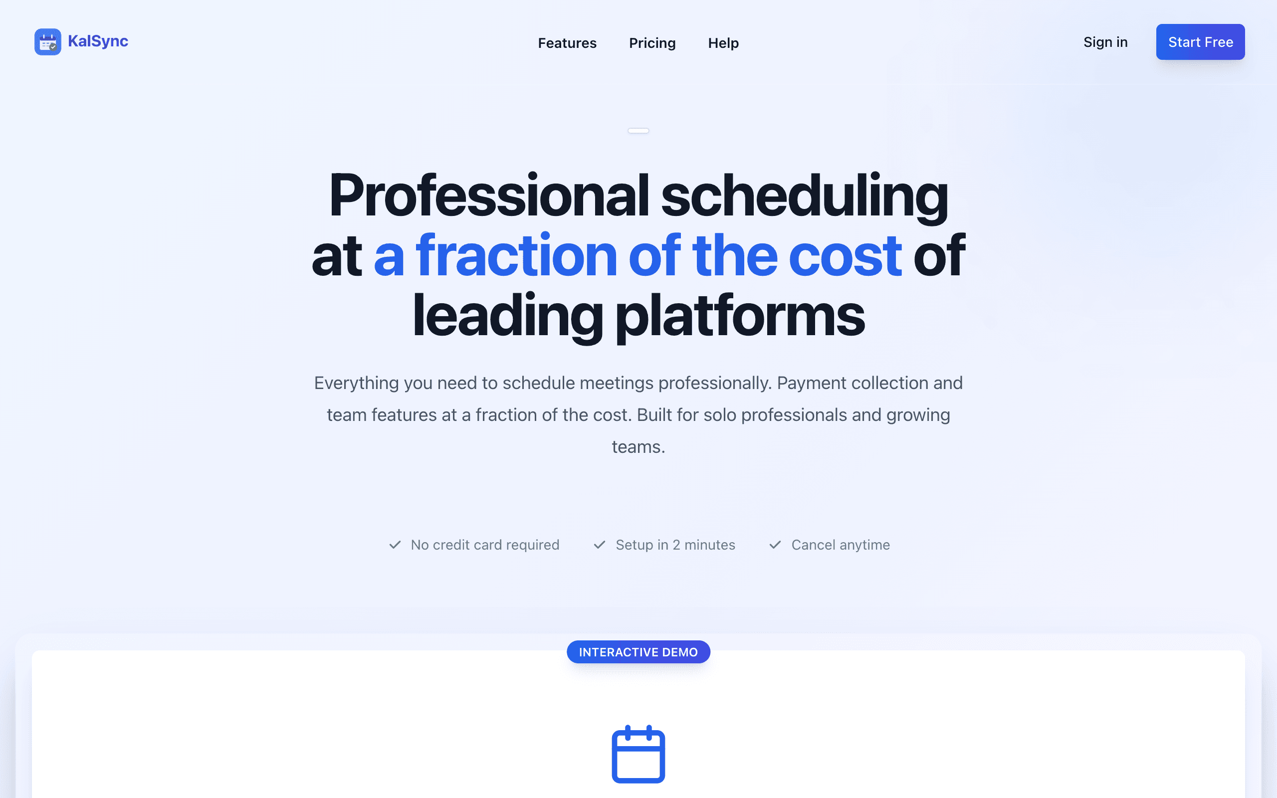 Kalsync Website Screenshot